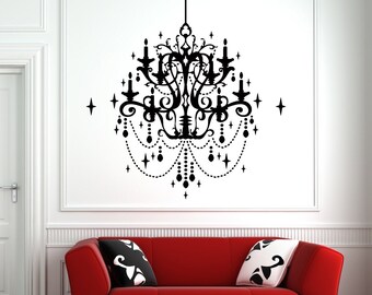 Chandelier Wall Decal | Chandelier Wall Decor | Chandelier Wall Sticker CHD9