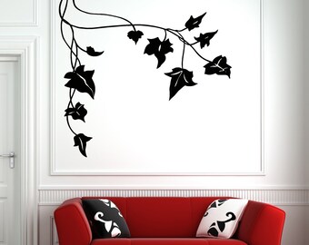 Grape Leaves Branch Wall Decal | Grape Wall Decal | Decals Wall Decor PL1