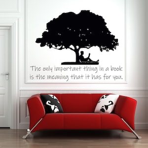 Book Wall Decal | Reading Wall Decal | Library Wall Decal | Book Quote Wall Decal bq45