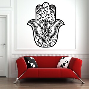 Hamsa Wall Decal | Mandala Wall Decal | Hamsa Wall Decor | Om Wall Decal | Yoga Studio Wall Decor Y5