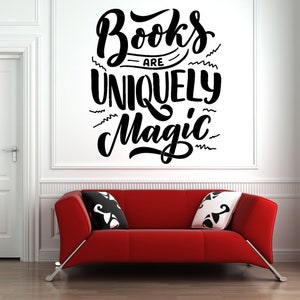 Book Wall Decal | Reading Wall Decal | Library Wall Decal | Book Quote Wall Decal bq25