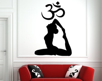 Om Symbol Yoga Wandaufkleber – Selbstklebend, Schwarz, 30x30 Cm, Für Schlafzimmer & Mehr
