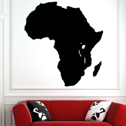 Africa Wall Decal Africa Continent Wall Decal Africa Map Etsy