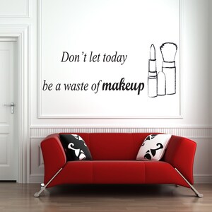 Makeup Wall Decal: Beauty Salon Cosmetics Wall Art HS125