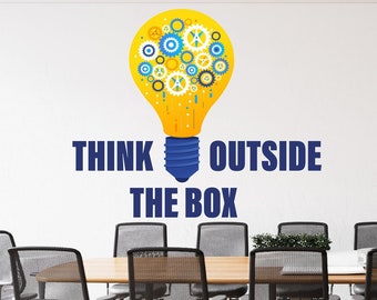 1953ig Details about   Vinyl Wall Decal Bulb Idea Brain Motivation Decor For Office Stickers