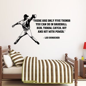 Baseball Wall Decal | Softball Wall Sticker | Sports Quote Wall Decal BB10