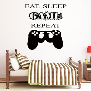 Calcomanía de pared para gamers, videojuegos, controlador, sala de juegos, vg049