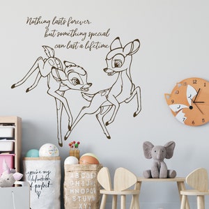 Bambi Deer Wall Decal | Bambi Deer Wall Decor | Cartoon Wall Sticker BMB1