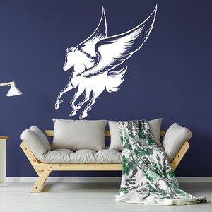 Unicorn Wall Decal Beautiful Horse Pegasus Wall Sticker Nursery Wall Decor 781b