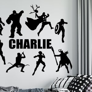 Avengers Wall Decal Superhero Wall Decor Avengers Wall Stickers 5043