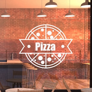 Sticker mural pizza | Autocollant en vinyle pour pizzeria | Décorations pour restaurant italien P10