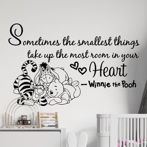 Winnie The Pooh Wall Decal Quotes Tigger Piglet Wall Decor for Boy Girl Room  sticker Baby room decal z106