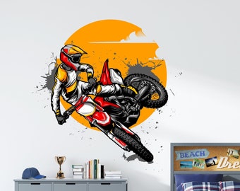 Z2141 Wall Vinyl Sticker Kids Decal Bike Motorcycle Detailed Chopper decor art