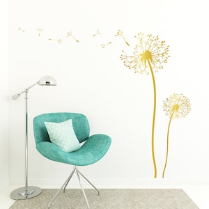 Dandelion Wall Decal | Flower Wall Decal | Dandelion Flower Wall Decor PL13