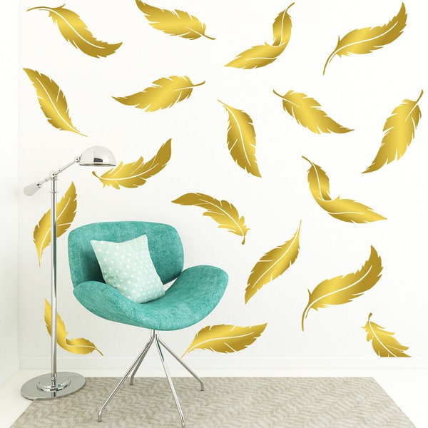 Feather Wall Decal Etsy