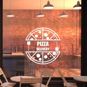 Sticker mural pizza | Autocollant en vinyle pour pizzeria | Décorations pour restaurant italien P13