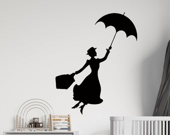 Mary Poppins kehrt Wand Aufkleber Cartoon Aufkleber für Kindergarten Mary Poppins Wandkunst 29mp