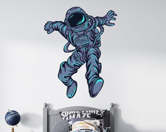 Astronaut Wall Decal Outer Space Wall Decor for Kids Bedroom Astronaut ...