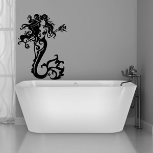 Mermaid Wall Decal | Little Wall Sticker | Mermaid Wall Art | Bathroom Wall Decor J035