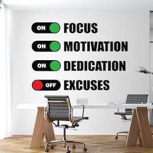 Office Wall Decal Teamwork Quote Wall Sticker Office Decor Inspire Office Quote Motivation Idea Wall Art CUS97