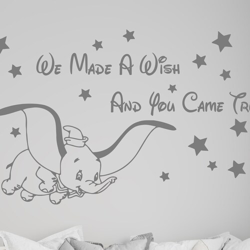 Dumbo Elephant Wall Decal Dumbo Wall Sticker Nursery Wall Etsy