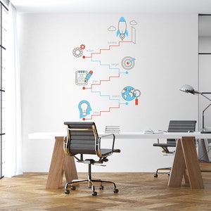 Office Wall Decal Teamwork Quote Wall Sticker Office Decor Inspire Office Quote Motivation Idea Wall Art Idea Light Bulb Decal CD168