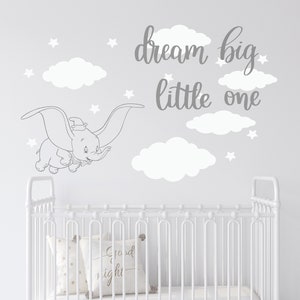 Dumbo Elephant Wall Decal Dumbo Wall Sticker  Nursery Wall Decor z127