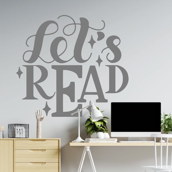 Library Wall Decal Etsy