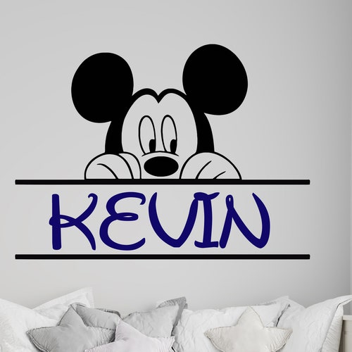 Personalized Name Wall Decal Mickey Mouse Wall Decal Etsy