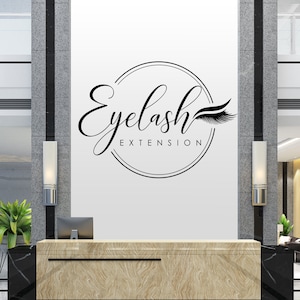 Eyelashes and Eyebrows Wall Decal Lashes and Brows Window Sticker Lashes Extensions Wall Decal Eyes Beauty Salon Wall Art BE8