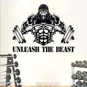 Gym Wall Decal | Workout Wall Decal | Gym Wall Decor | Crossfit  Motivational  Wall Decal BD58