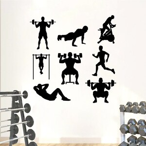 Gym Wall Decal | Workout Wall Decal | Gym Wall Decor | Crossfit  Motivational  Wall Decal BD36