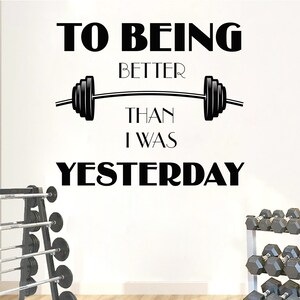 Gym Wall Decal | Workout Wall Decal | Gym Wall Decor | Crossfit  Motivational  Wall Decal BD45