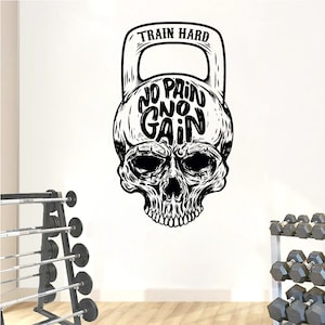 Gym Wall Decal | Workout Wall Decal | Gym Wall Decor | Crossfit Motivational Wall Decal BD28