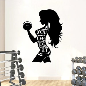 Fitness Wall Decal Workout Wall Decal Gym Wall Decor - Etsy