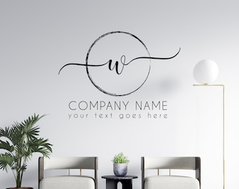 Company Name Logo Wall Decal Custom Text Window Sticker Custom Vinyl Decal BE11