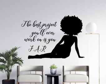 Femme Africaine Applique Belle Fille Noire Décor À La Maison Mur