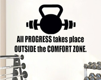 No Comfort | Motivational Quote Design | Gym Wall Vinyl | Fitness Decor | FTN5