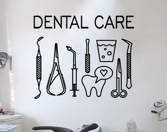 Dental Clinic Wall Decal | Dental Wall Sticker | Dental Clinic Wall Décor | Tooth wall decal 1285