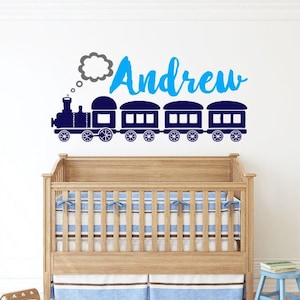 Personalized Name Wall Decal | Train Wall Decal | Custom Name Wall Decal | Decal for Nursery cn3