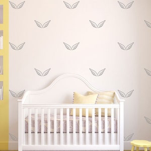 Angel Wings Wall Decal | Angel Wall Decor for Nursery | Angel Wings Stickers for Wall | Set of 48 | AW3