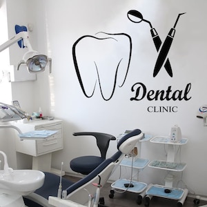 Dental Clinic Wall Decal | Dental Wall Sticker | Dental Clinic Wall Décor | Tooth wall decal 1288
