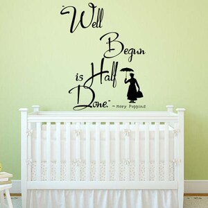 Mary Poppins Quote Wall Decal Cartoon Decals for Nursery Let&#39;s Fly a Kite Mary Poppins Wall Art 39mp