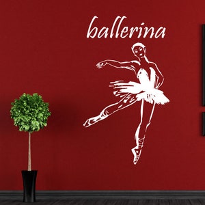 Ballett Wandtattoo | Ballerina Wandaufkleber | Tanz-Wand-Dekor 1580