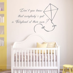 Mary Poppins Quote Wall Decal Cartoon Decals for Nursery Let&#39;s Fly a Kite Mary Poppins Wall Art 09mp