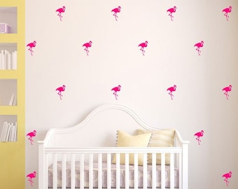 Wall Sticker Nursery Kids Home MS225VC Pattern Pink Flamingo Set of 20