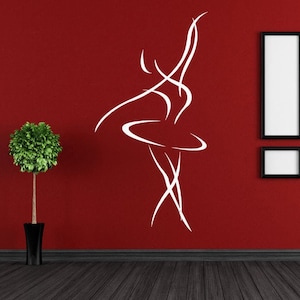 Ballett Wandtattoo | Ballerina Wandaufkleber | Tanz-Wanddekoration 1563