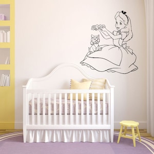 Alice in Wonderland Wall Decal | Alice Wall Decor | Cartoon Wall Sticker AL4