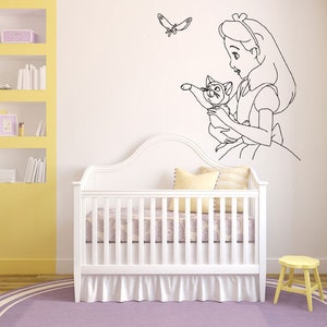 Alice im Wunderland Wandtattoo | Alice Wand Dekor | Wandsticker AL7