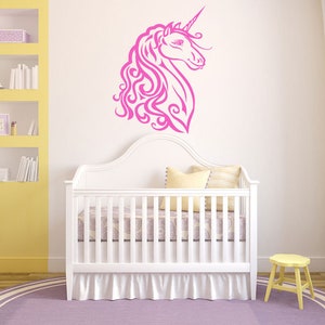 Unicorn Wall Decal Beautiful Horse Pegasus Wall Sticker Nursery Wall Decor 712b
